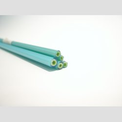 Glas Stnger - Pind Millefiori - Bl/Gul/Grn - Dia4-6mm - 50cm