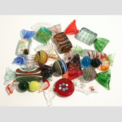 Bolsjer &amp; Karameller I Glas - Med 1 St 12 Stk / 24 Stk Asst. - Store 7-8cm