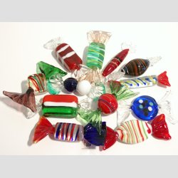 Bolsjer &amp; Karameller I Glas - Med 1 St 12 Stk / 24 Stk Asst. - Store 7-8cm