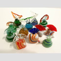 Chokolade Bolsjer - Halve Bolsjer &amp; Karameller i Glas - 1 st med 12 stk Asst. - 3-4cm