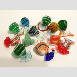 Chokolade Bolsjer - Halve Bolsjer &amp; Karameller i Glas - 1 st med 12 stk Asst. - 3-4cm