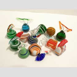 Chokolade Bolsjer - Halve Bolsjer &amp; Karameller i Glas - 1 st med 12 stk Asst. - 3-4cm