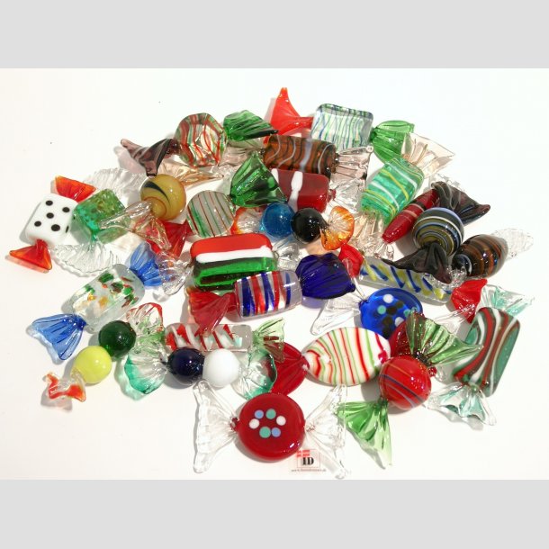 Bolsjer &amp; Karameller I Glas - Med 1 St 12 Stk / 24 Stk Asst. - Store 7-8cm Bolsjer 24stk