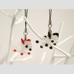 Krystal Glas Figur - Krystal Glas Vedhng - Lille Hund - 3cm