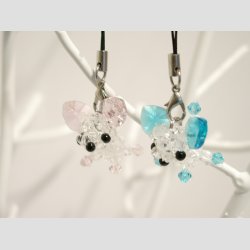 Krystal Glas Figur - Krystal Glas Vedhng - Lille Hund - 3cm