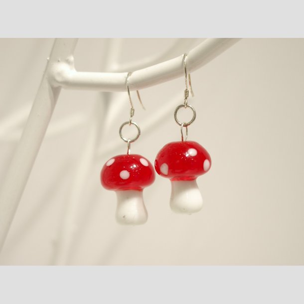 reringe St - Store Glas Champignon - 4cm (perle 2cm) R&oslash;d
