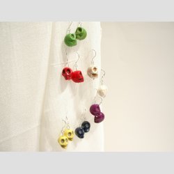 reringe - Skull - 12 Forskellige Farver - 3cm (perle 1cm)