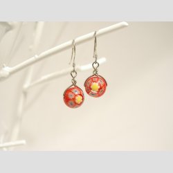 reringe - Glas Millefiori - 6 St Forskellige Farver - 3cm (perle 1cm)