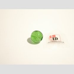 Hndlavet Glas Perle - Rund - Selvlysende - Grn - 1cm