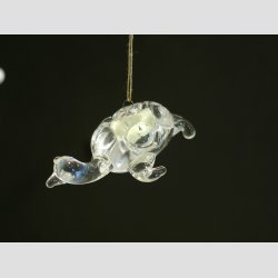 Glaspynt - H�ndlavet H�ngende Glas Pynt - Selvlysende