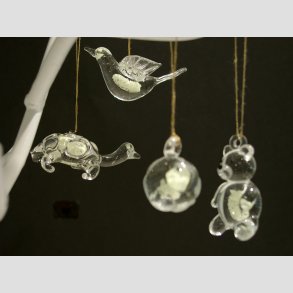 Glaspynt - Hndlavet Hngende Glas Pynt - Selvlysende