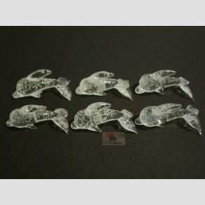 Delfin - I Selvlysende Glas - Mini 5cm