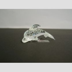 Delfin - I Selvlysende Glas - Mini 5cm