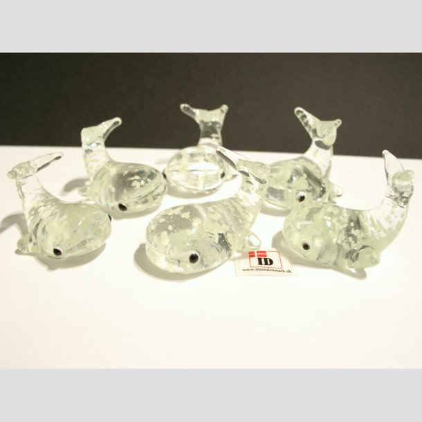 Hval - Selvlysende Glas - 4cm 1 S&aelig;t