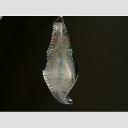 Glas Smykke Vedhng - Bl/Slv - Blad/Kors/Hjerte - 4-5cm