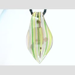 Glas Smykke Vedhng - Grn/Gul/Guld - Blad/Hjerte/Aflang/Kors - 4-5cm