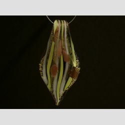 Glas Smykke Vedhng - Grn/Gul/Guld - Blad/Hjerte/Aflang/Kors - 4-5cm