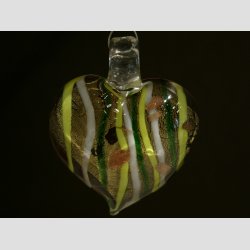 Glas Smykke Vedhng - Grn/Gul/Guld - Blad/Hjerte/Aflang/Kors - 4-5cm