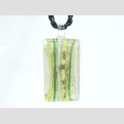 Glas Smykke Vedhng - Grn/Gul/Guld - Blad/Hjerte/Aflang/Kors - 4-5cm