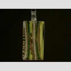 Glas Smykke Vedhng - Grn/Gul/Guld - Blad/Hjerte/Aflang/Kors - 4-5cm