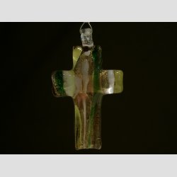 Glas Smykke Vedhng - Grn/Gul/Guld - Blad/Hjerte/Aflang/Kors - 4-5cm