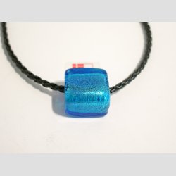 Glas Perle Smykke - Firkant Med Slv - 1,5x2cm - Hul 0,5cm