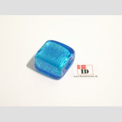 Glas Perle Smykke - Firkant Med Slv - 1,5x2cm - Hul 0,5cm