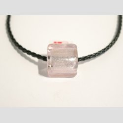 Glas Perle Smykke - Firkant Med Slv - 1,5x2cm - Hul 0,5cm