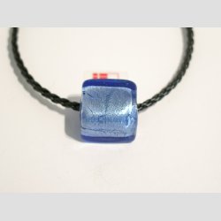 Glas Perle Smykke - Firkant Med Slv - 1,5x2cm - Hul 0,5cm