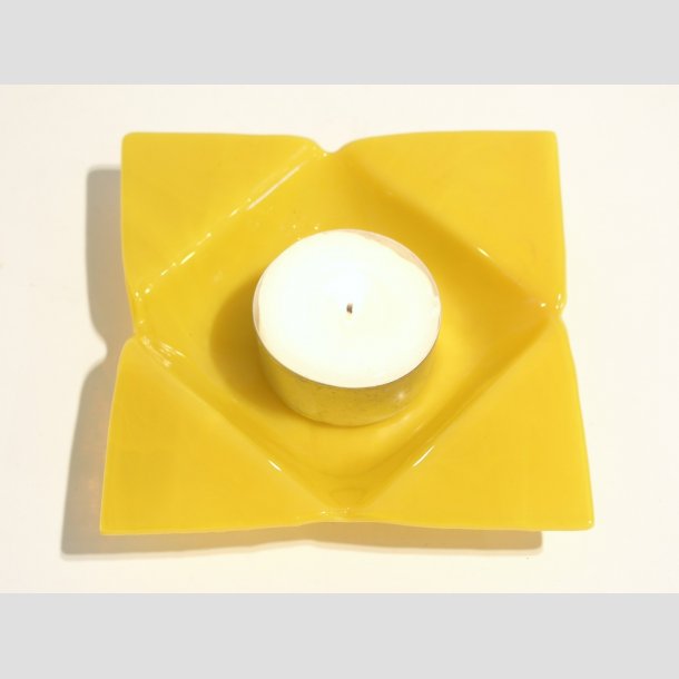 Glas Fade - Mini - 10x10cm Gul