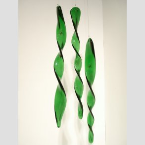 Glaspynt - Glas Uro - Grn Kraftig Snurre Rundt Uroer - 30cm