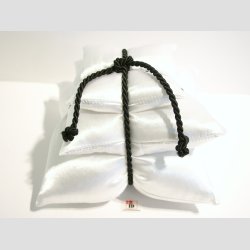 Nipsenlepude - Pagode - 3stk - Hvid - 15x15cm