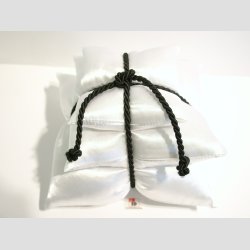 Nipsenlepude - Pagode - 3stk - Hvid - 15x15cm