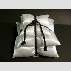 Nipsenlepude - Pagode - 3stk - Hvid - 15x15cm