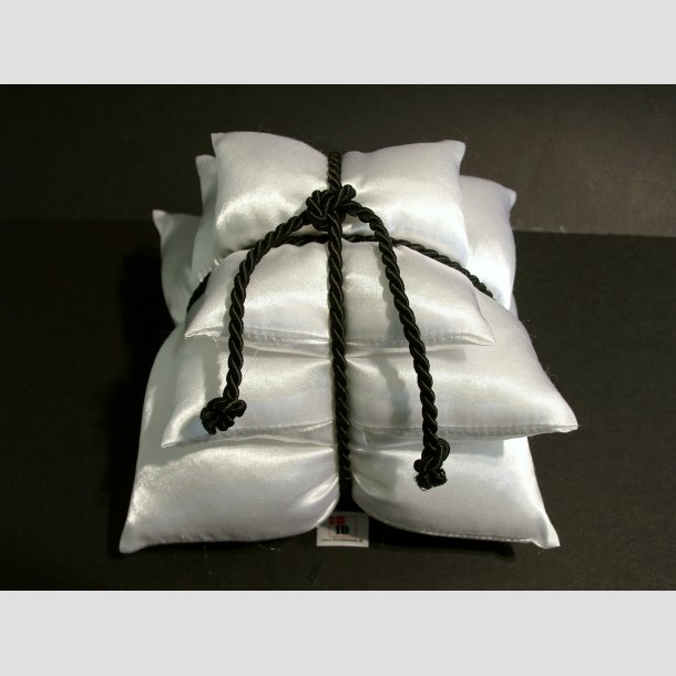 Nipsenlepude - Pagode - 3stk - Hvid - 15x15cm