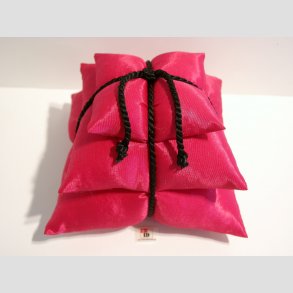 Husflid - Nipsenlepude - Pagode - 3stk - Rd - 15x15cm