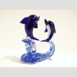 To Delfiner p Blge - H11cm x L13cm x B5cm