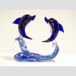 To Delfiner p Blge - H11cm x L13cm x B5cm