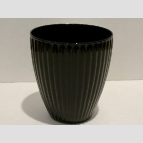 Drikke Glas / Blomster Vase - Sort - 9x10cm