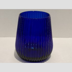 Blomster Vase / Drikke Glas - Kobolt Bl - 6x10cm