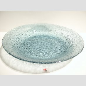 Glas Tallerken/Fad - 4x23cm - Klar/Bl Mnster