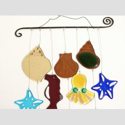 Glasfusing - Glas Uro - 1 St 10 Stykker Glas - Fisk &amp; Skaldyr - 30x55cm