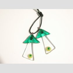 Venskabs Engle - St af 2stk - Glas Smykke Vedhng - 5cm