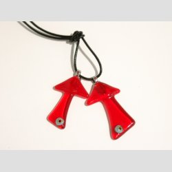 Venskabs Engle - St af 2stk - Glas Smykke Vedhng - 5cm