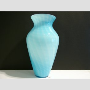 Glas Vase - Stor Lysebl Glas Vase - H30cm, B15cm