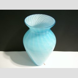 Glas Vase - Stor Lysebl Glas Vase - H30cm, B15cm