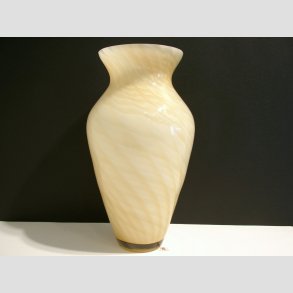 Glas Vase - Stor Lysebrun Glas Blomster Vase - H30cm, B15cm