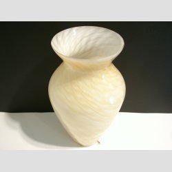 Glas Vase - Stor Lysebrun Glas Blomster Vase - H30cm, B15cm