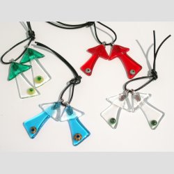 Venskabs Engle - St af 2stk - Glas Smykke Vedhng - 5cm