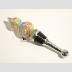 Vinprop Med Glas Kunst - Farve Flamme - 12cm